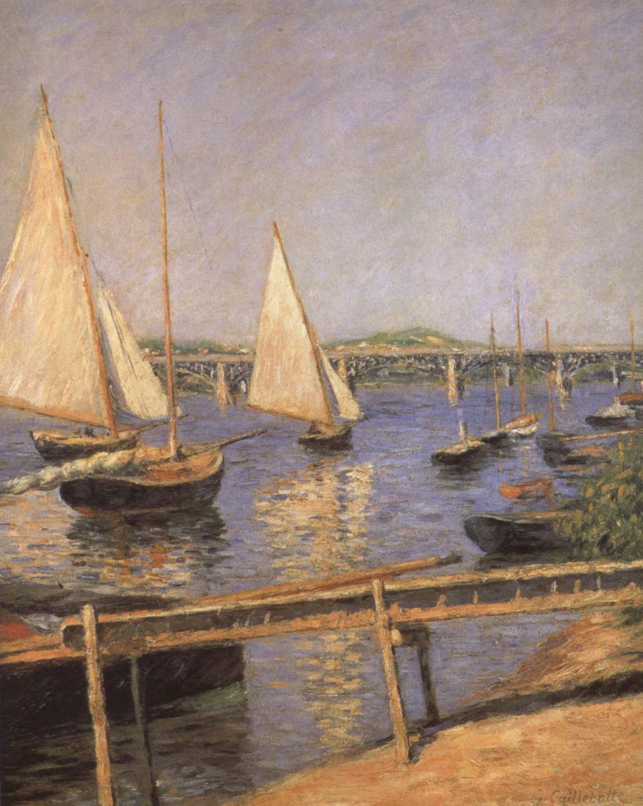 Gustave Caillebotte Sailing Boats at Argenteuil